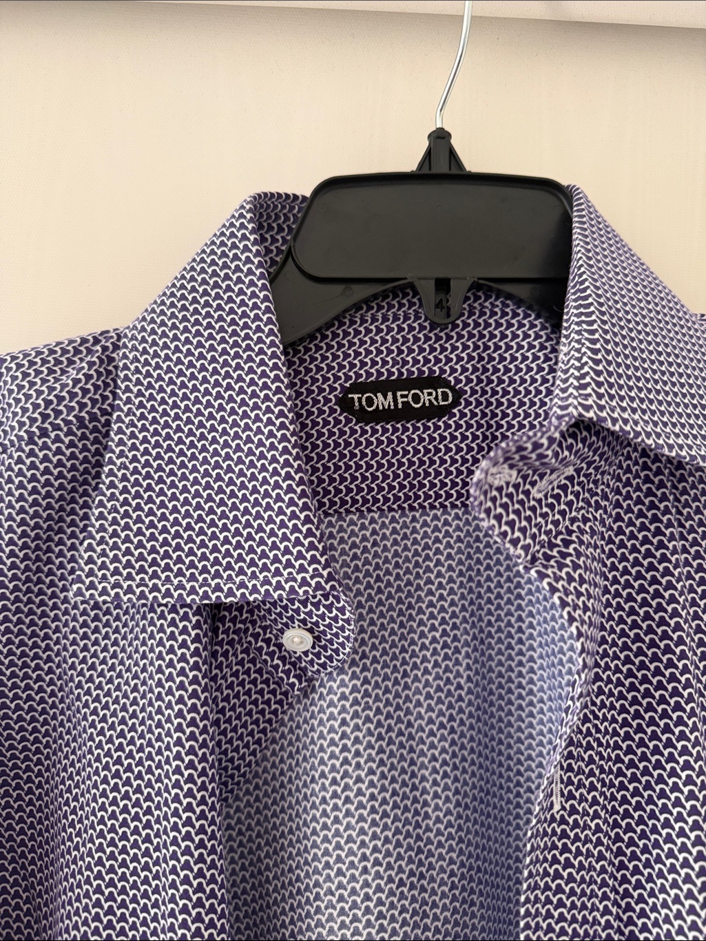 Tom Ford Men's Purple Micro-Pattern Dress Shirt